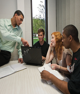 teacher with students