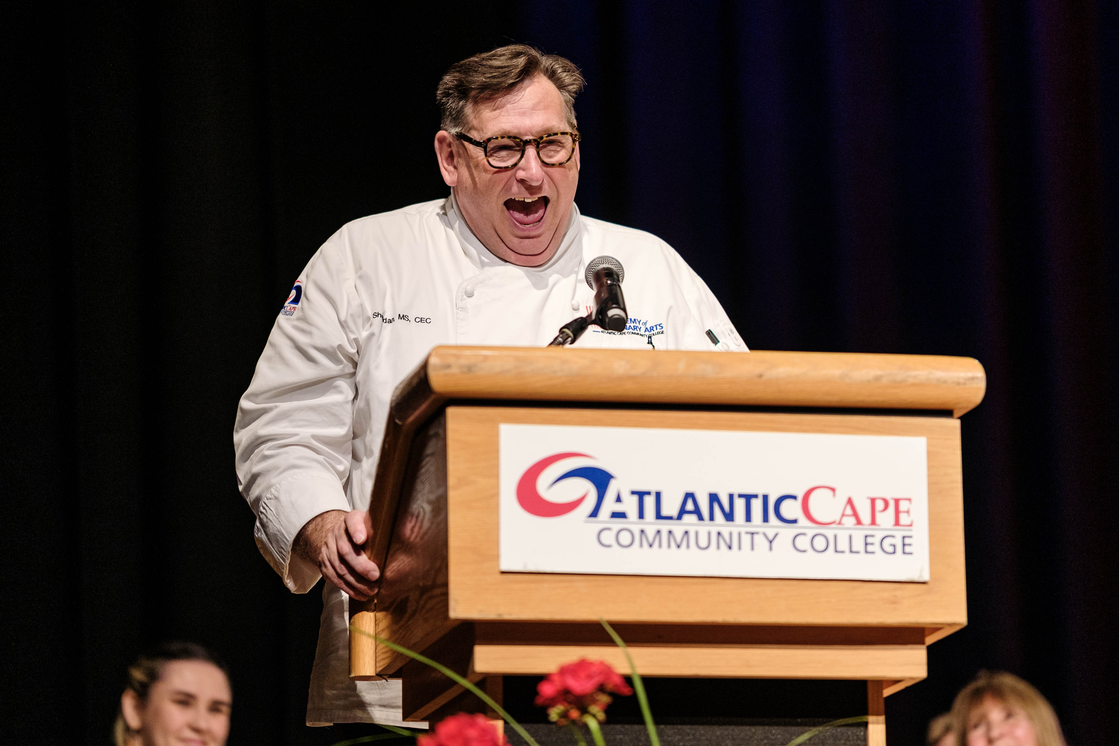 Chef Joe Sheridan speaks to his students