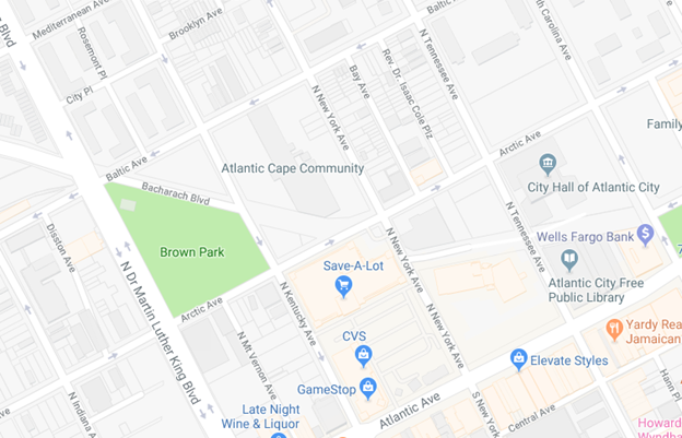 map to atlantic city campus