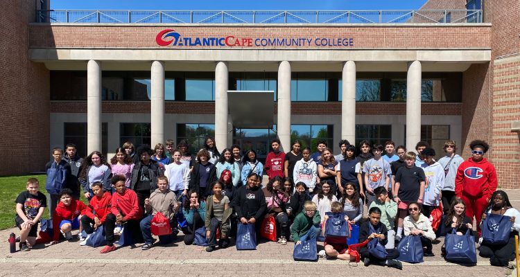 Students from Woodbine Elementary School attending Junior Achievement of NJ Career Day at Atlantic Cape's Cape May campus
