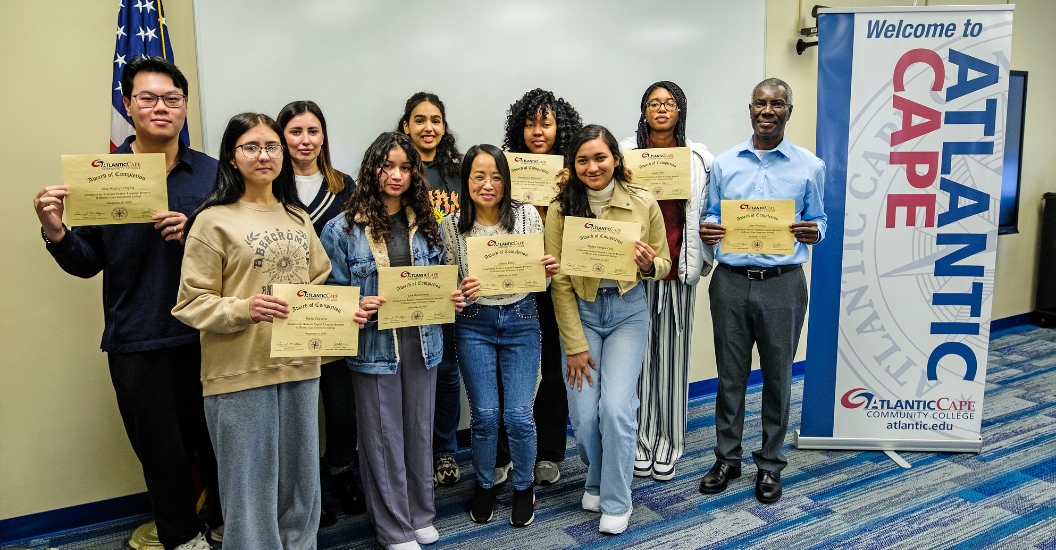 Atlantic Cape Awards Certificates to 13 Students for Completing Academic English Language Program at Atlantic City Campus