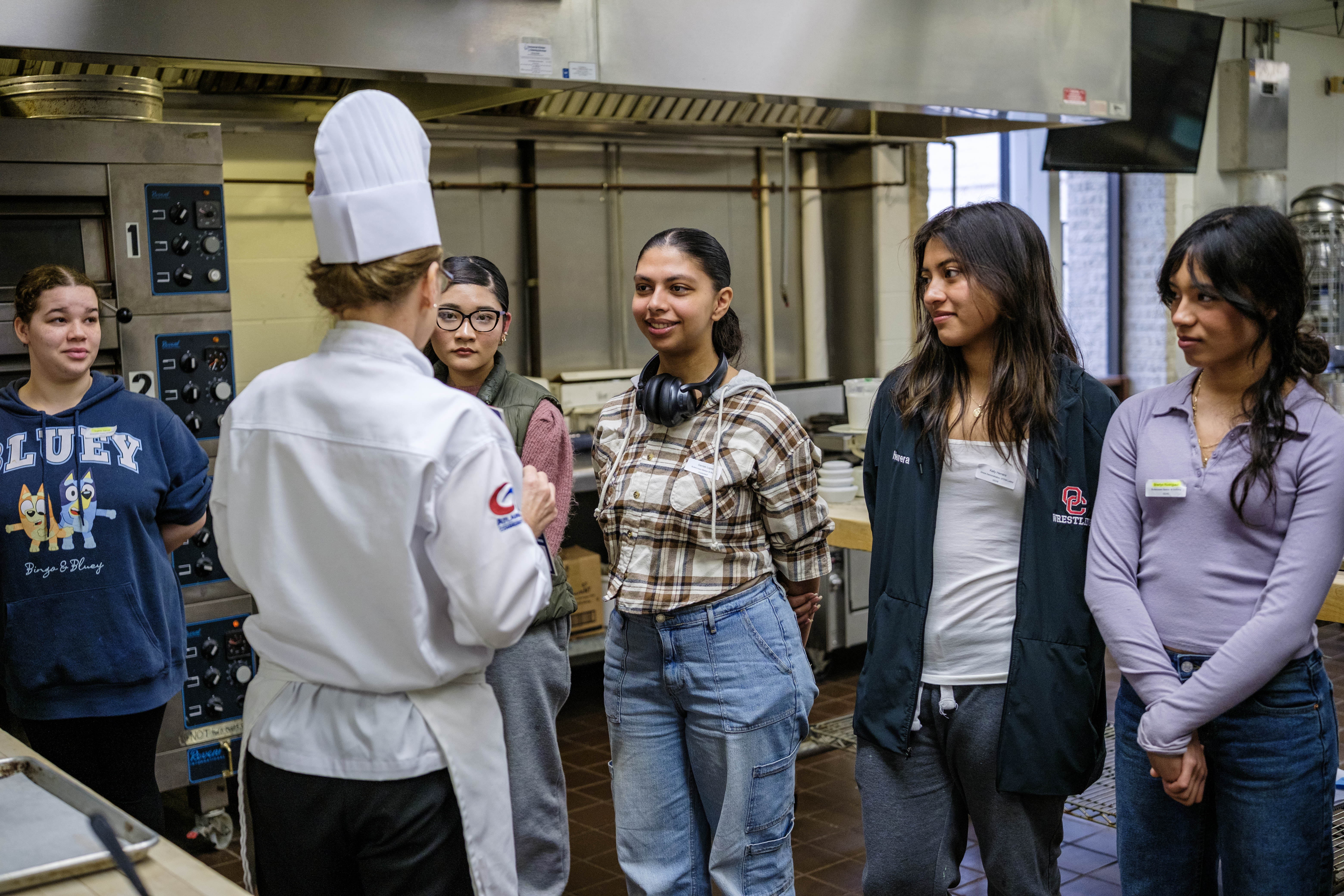 Student taking part in a culinary workshop