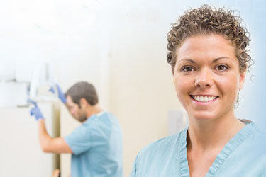 nurse in scrubs