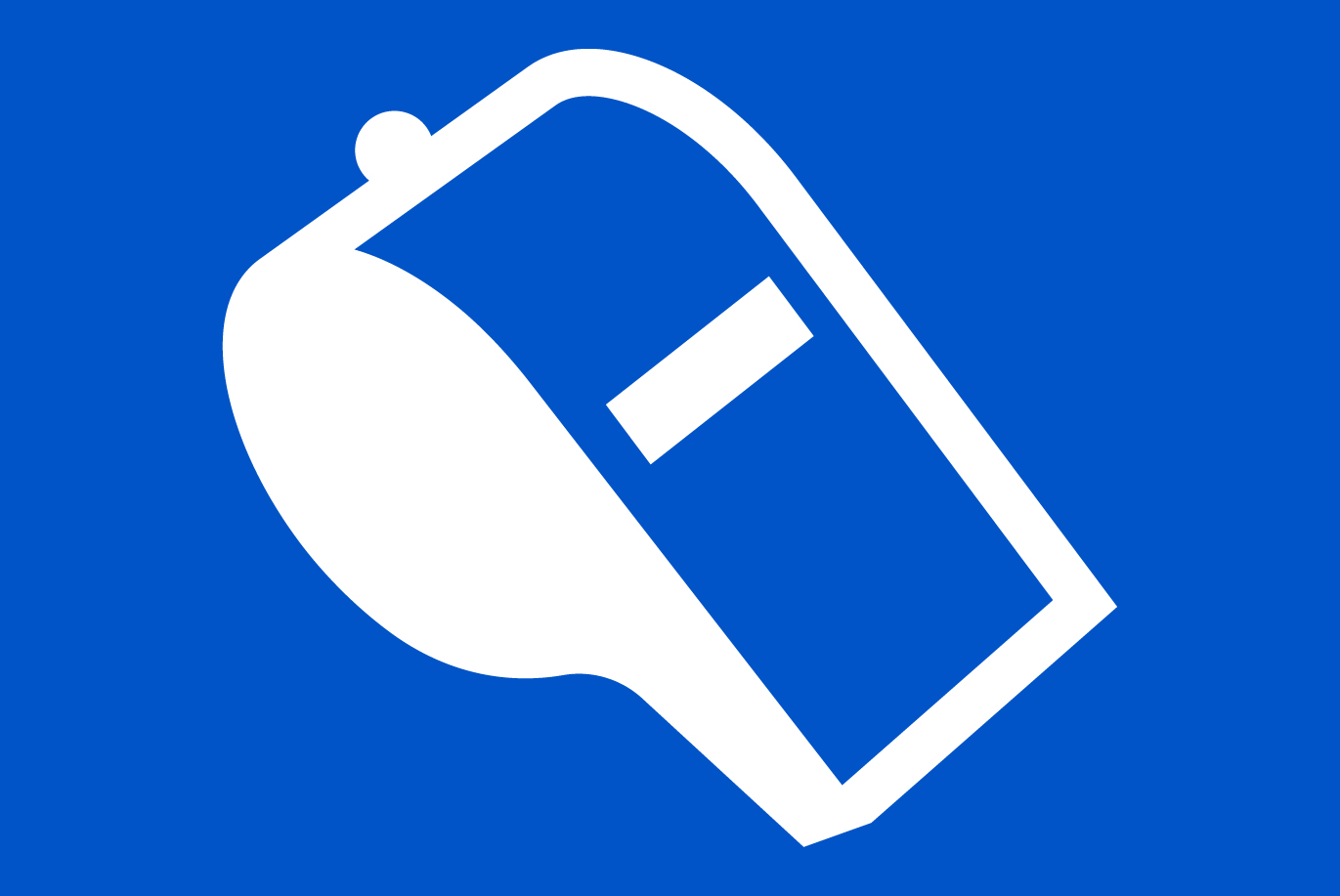 Icon of a whistle to represent coaches