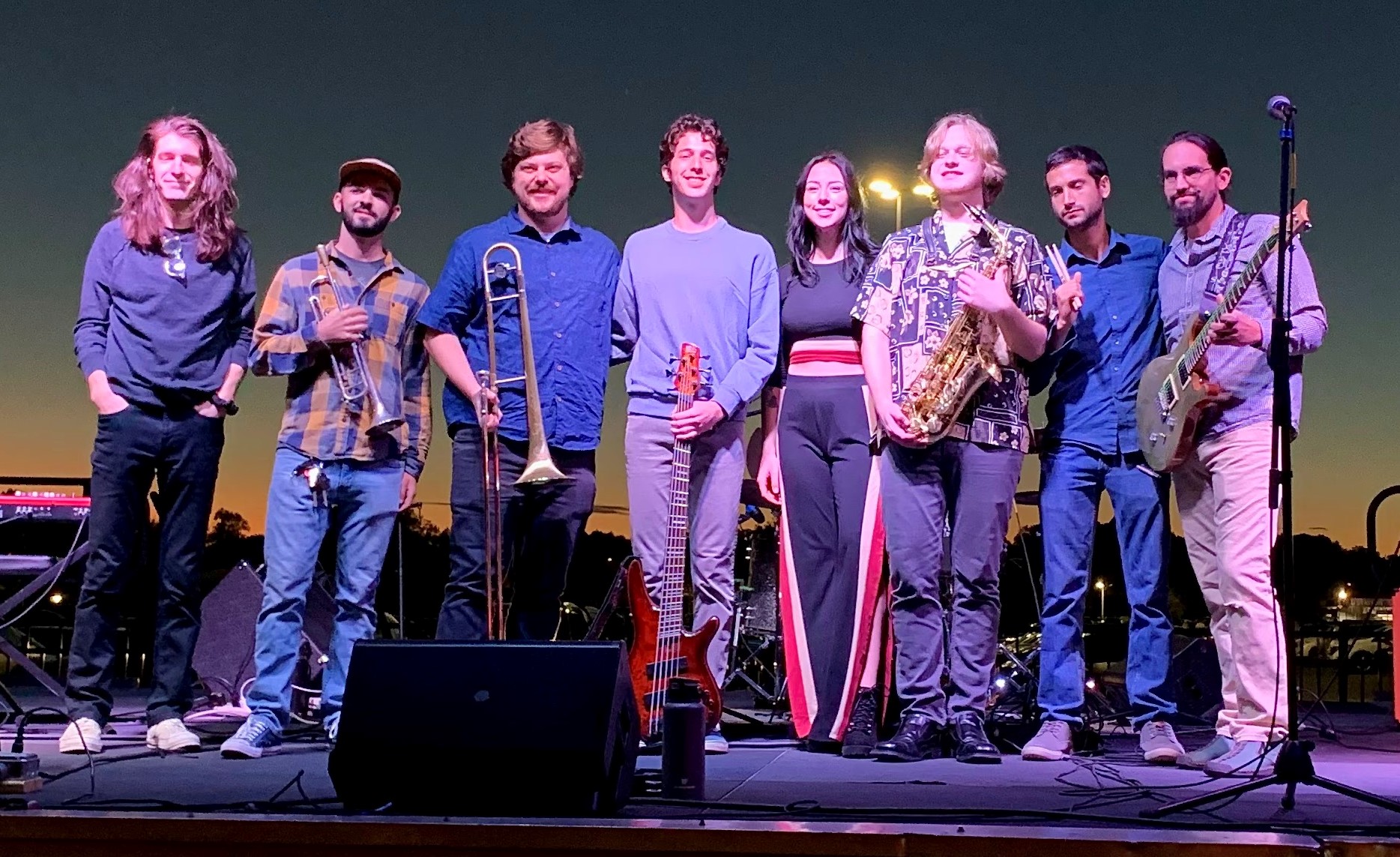 Plaid Salmon Band Photo