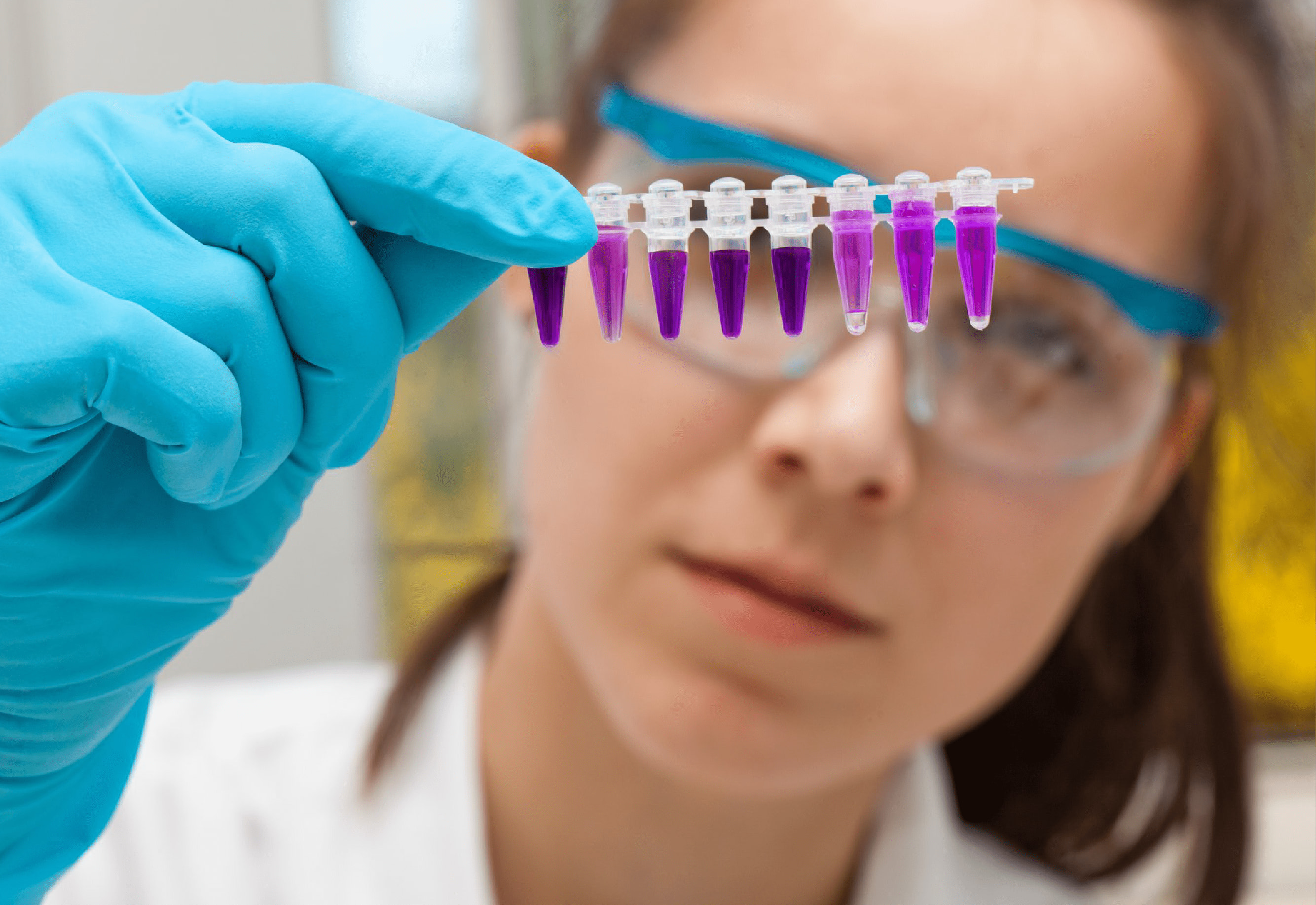 woman with test tubes