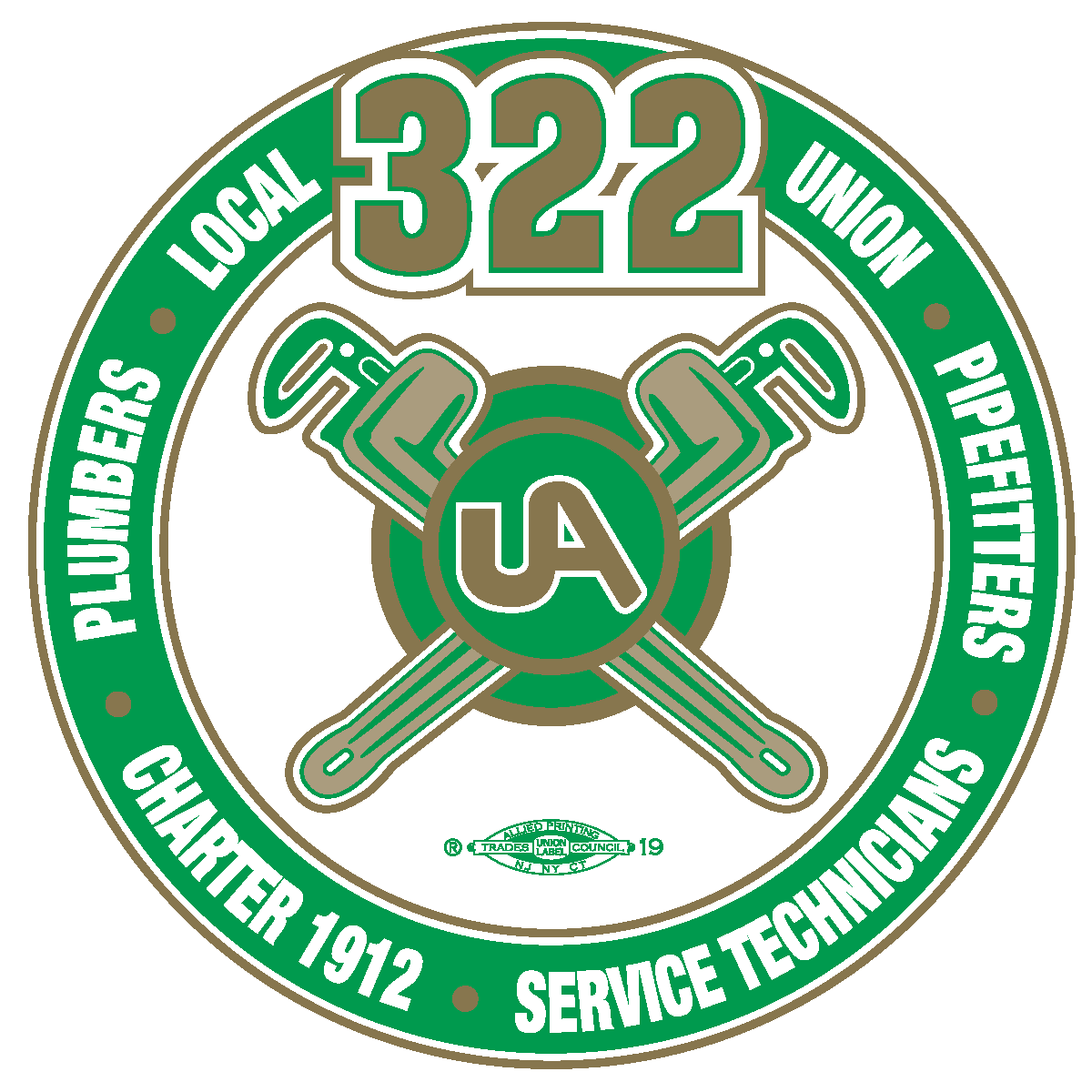 UA Local 322 Plumbers NEW