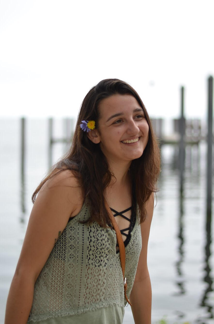 girl smiling outside