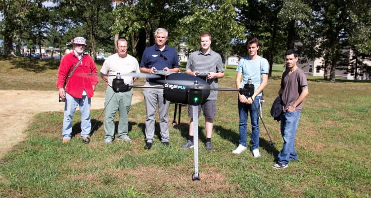 Professor Jim Taggart leading a drone class.