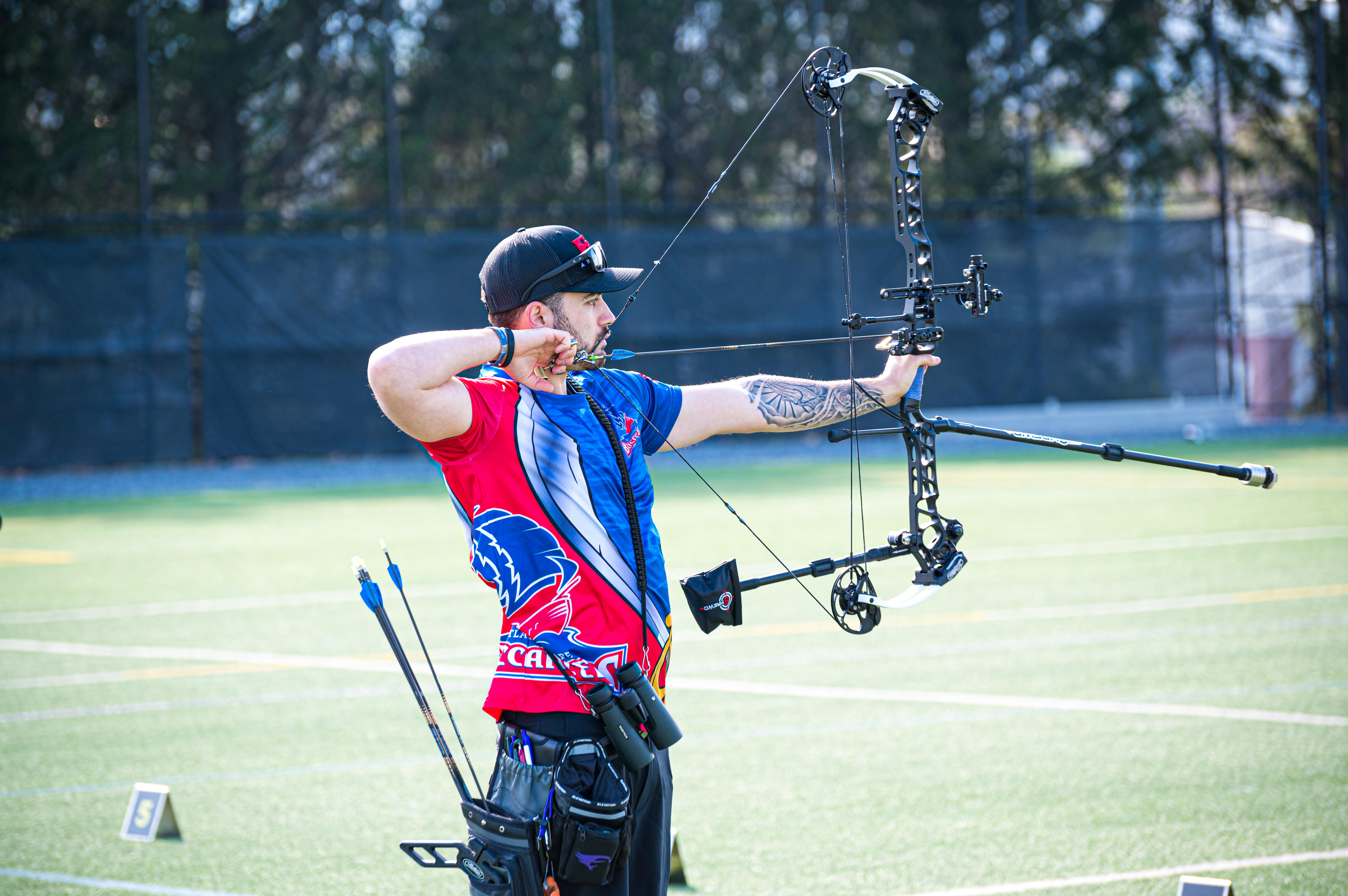 Atlantic Cape archer Matthew Byrnes competes at the 2022 USA Archery Collegiate Target Regionals-East Region at James Madison University April 23 and 24 in Virginia.