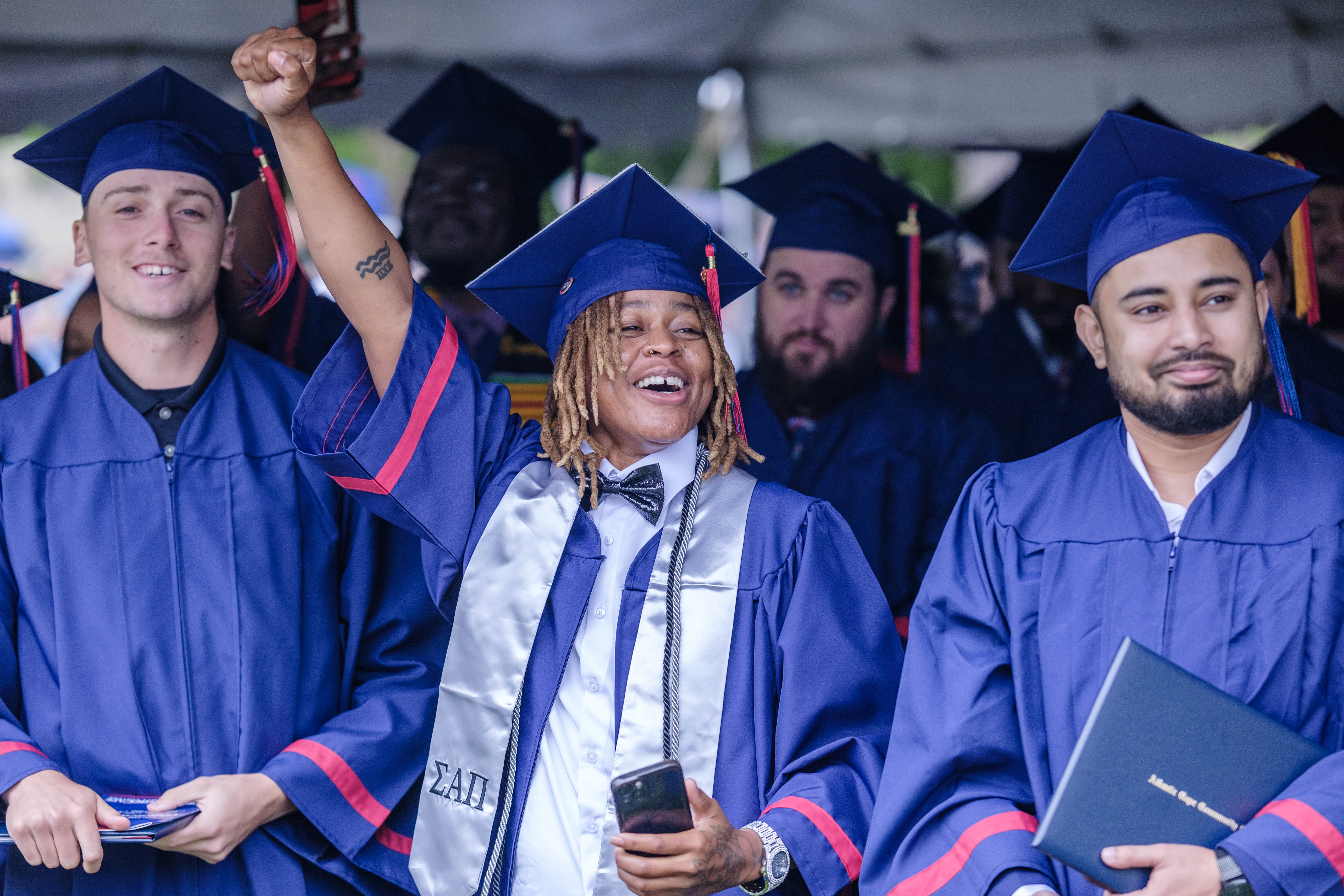 Students celebrate at the 58th Annual Commencement ceremony