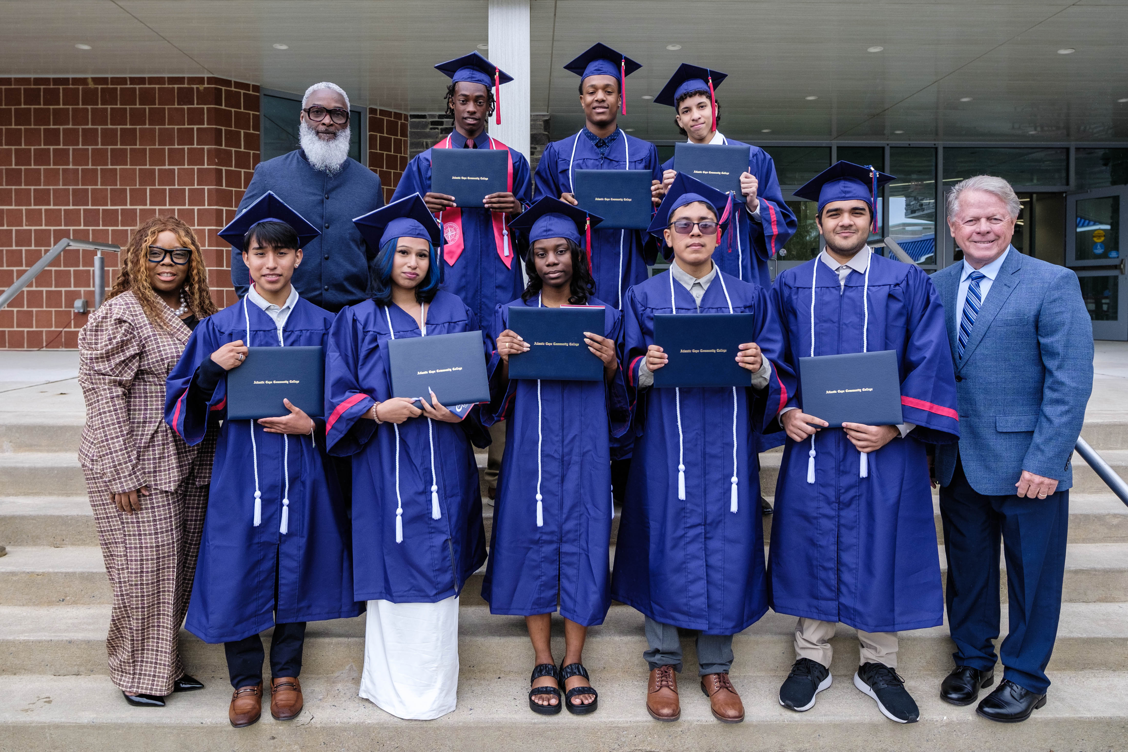 Students from Pleasantville High School received their associate degree before graduating high school