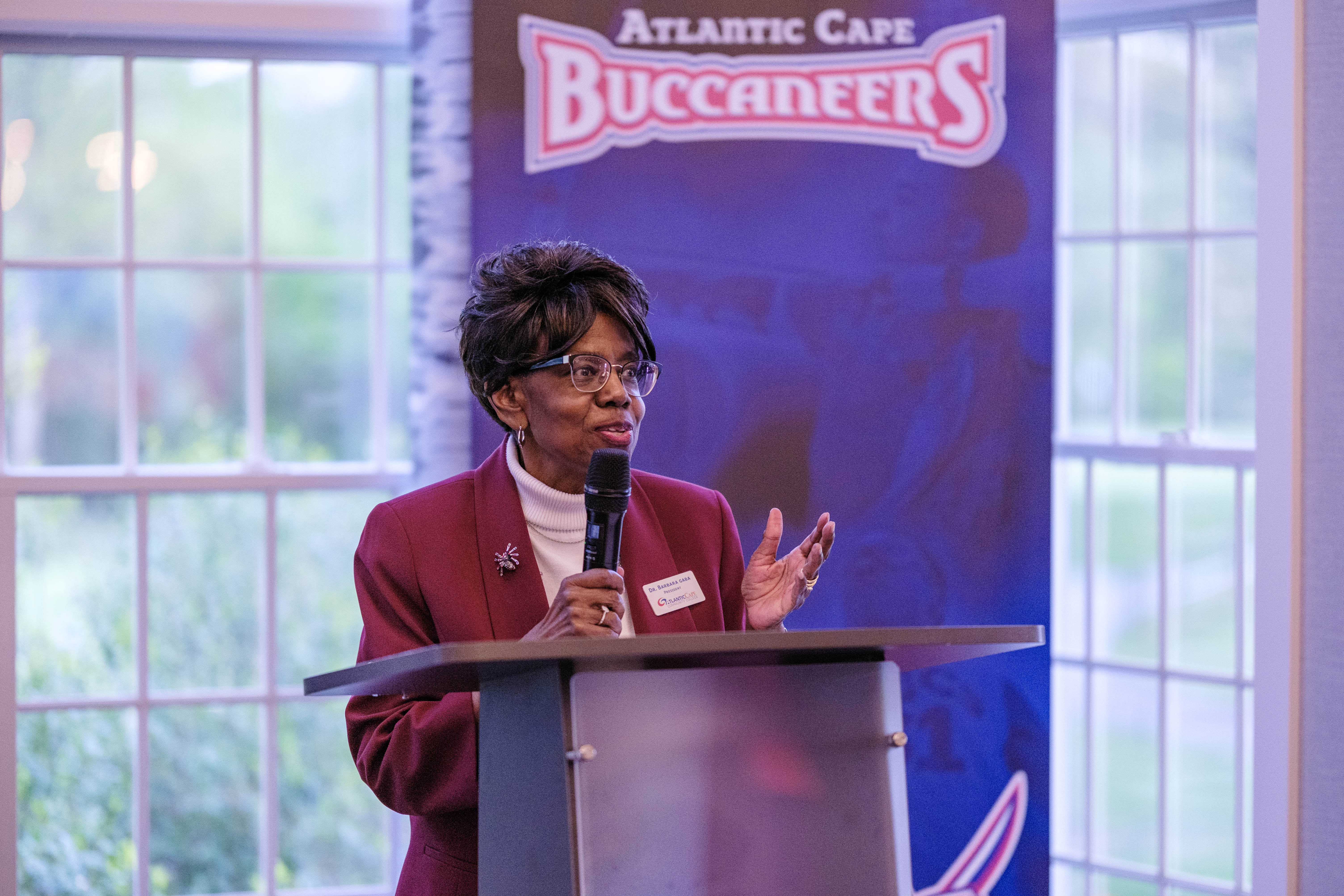 President Dr. Barbara Gaba at the awards luncheon