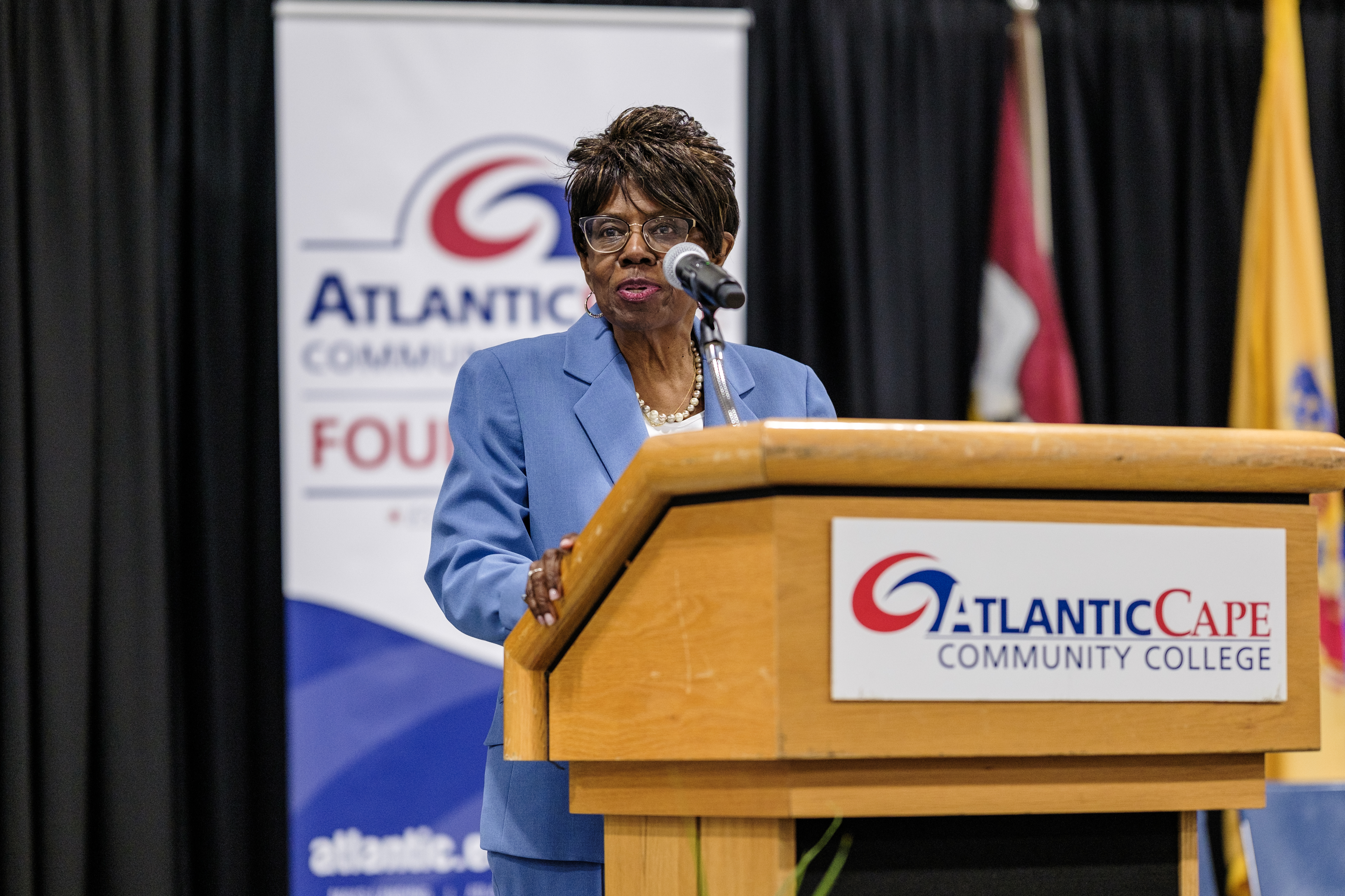 Atlantic Cape President Dr. Barbara Gaba at scholarship banquet