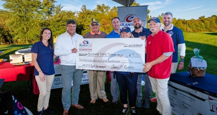 Atlantic Cape Foundation raised $71,500 for student scholarships at the 2023 Annual Golf Tournament