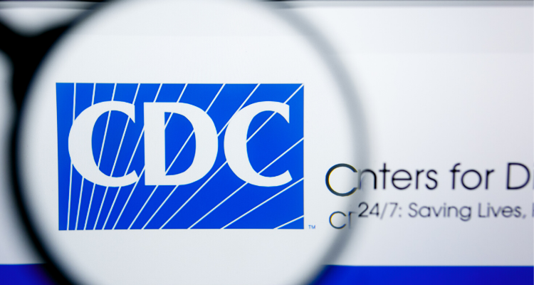 magnifying glass that says CDC