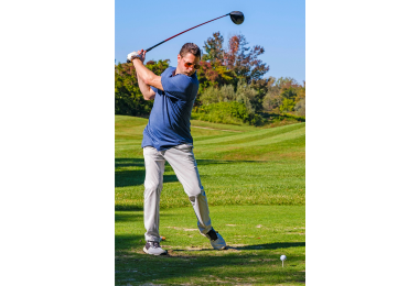Player tees off during the 2022 Annual Golf Tournament at Cape May National Golf Club