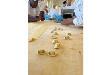 Students learn how to create homemade pastas