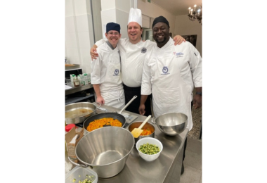 Culinary students during a cooking class