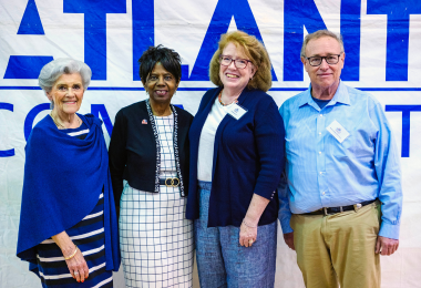 Left to right: Atlantic Cape Trustee Christina Clemans, Atlantic Cape President Dr. Barbara Gaba, Trustee Ellen Byrne, Esq. and Trustee Mark Sandson, J.S.C. (ret.).